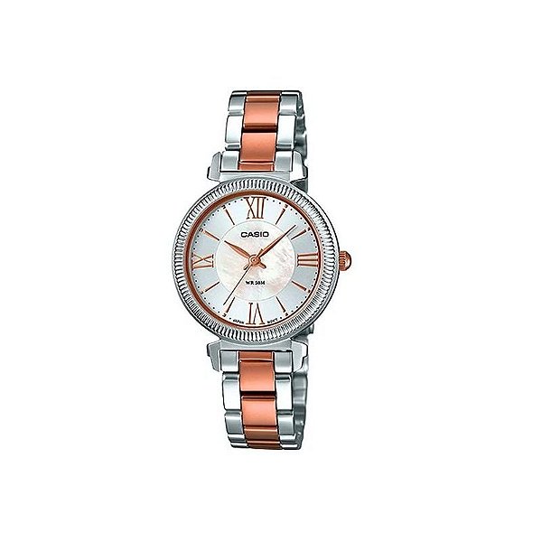 Relógio Casio LTP-E409RG-7AVDF Feminino Rosa Ouro e Prata - Estilo Elegante e Sofisticado