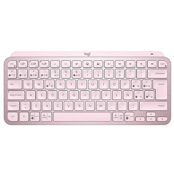 Teclado Bluetooth Logitech Mx Keys Mini 920-010478 Rosa Para Português (Brasil)