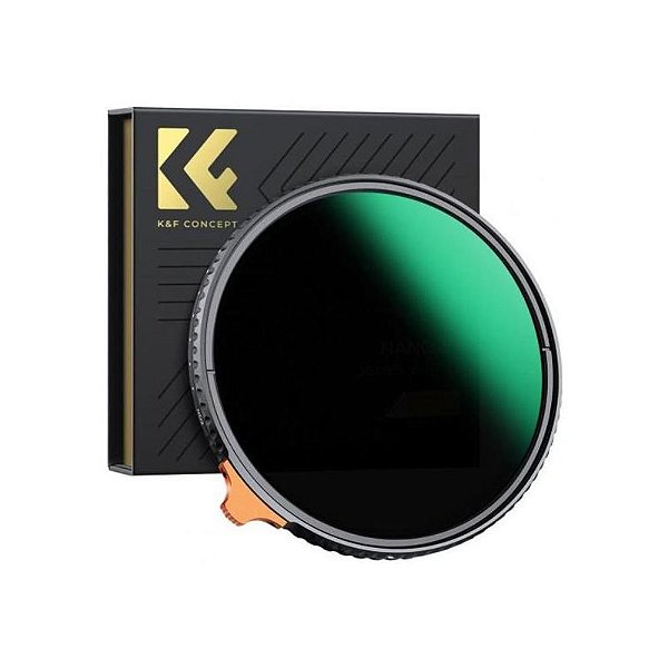Filtro ND K&F Nano-X 58MM 2-400 Ultra para Câmeras e Filmadoras