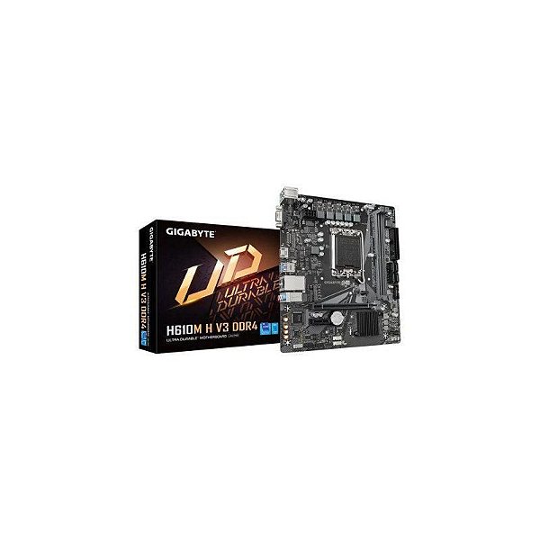 Placa Mãe Gigabyte H610M H V3 - 1700, DDR4, HDMI, M.2 e DVI