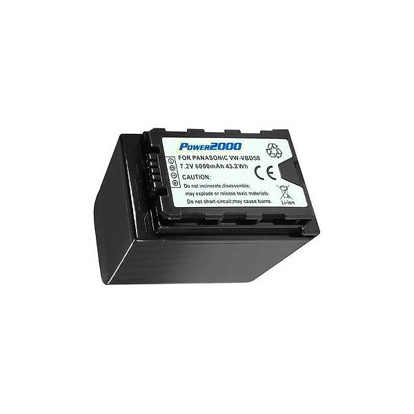 Bateria Recarregável POWER2000 ACD-749 VW-VBD58 para Câmeras Panasonic