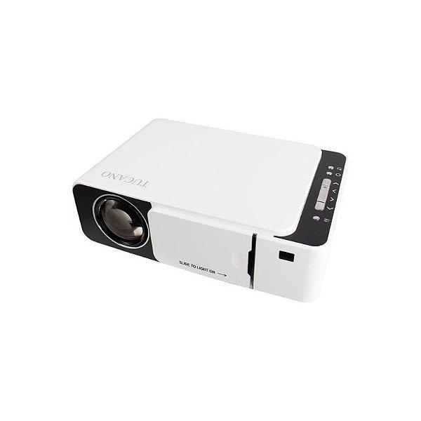 Projetor Portátil Tucano TC-700 - Conexões HDMI/VGA/USB - Brilho Bivolt - Branco