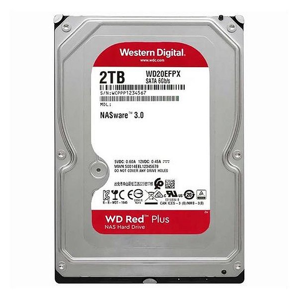 HD SATA3 2TB Western Digital WD20EFPX Red NAS 5400RPM - Armazenamento Eficiente para Sua Rede