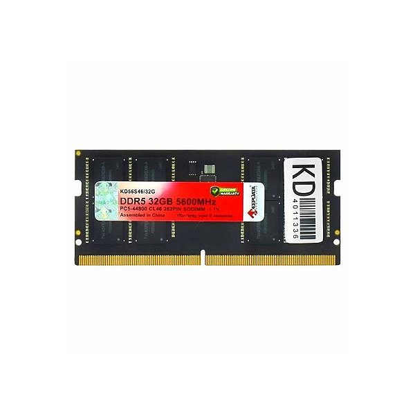 Memória RAM Keepdata 32GB DDR5 5600MT/s para Notebook - Modelo KD56S46/32G