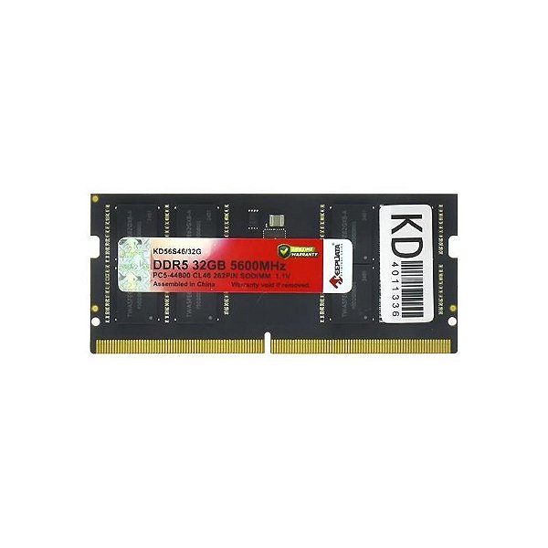 Memória RAM Keepdata DDR5 32GB 5600MHz para Notebook - KD56S46/32G