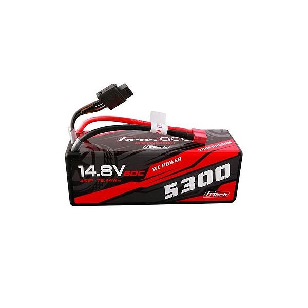 Bateria Gens Ace 14.8V 5300mAh 60C 4S G-Tech - Conector Deans Hardcase
