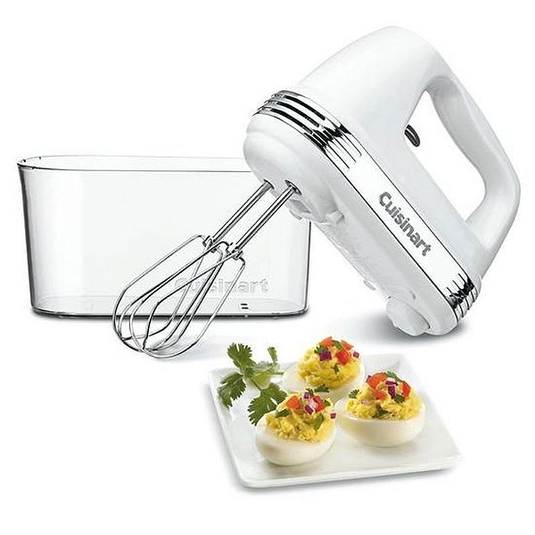 Batedeira de Mão Cuisinart HM-90S 9 Velocidades 220W - Branco com Estojo Inclusivo