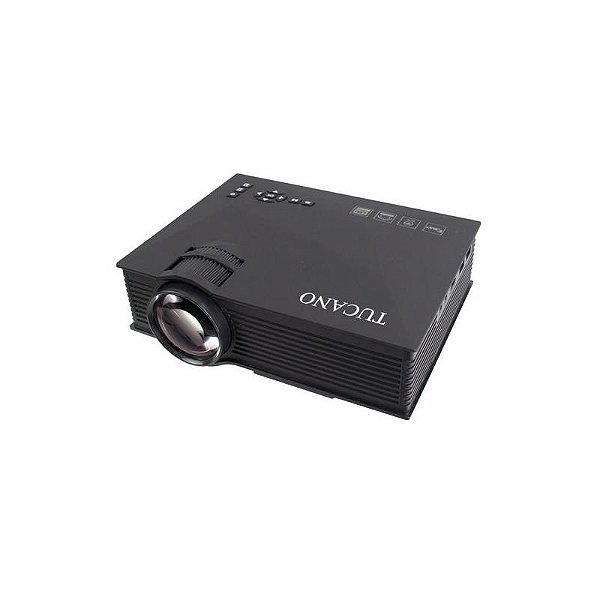Projetor Portátil Tucano UC-68 - Conexões HDMI/VGA/USB/Wi-Fi - Bivolt - Cor Preta