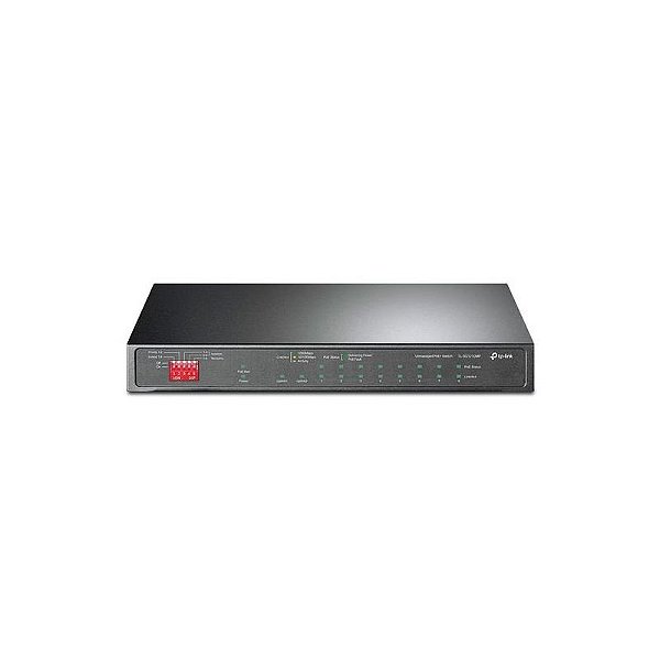 Switch TP-Link TL-SG1210MP 10 portas, 8 portas Giga, Poe+ - Cinza Desktop
