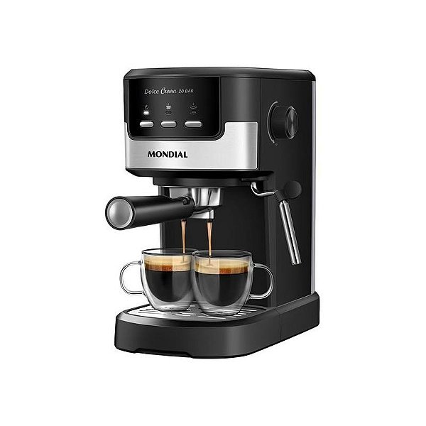 Cafeteira Expresso Mondial Dolce Crema 20 Bar 1.2L - Preto 110V