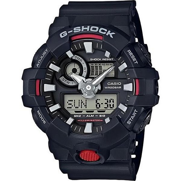Relógio Casio G-Shock Ga-700-1Adr Analógico/Digital Preto Masculino Resistente À Água