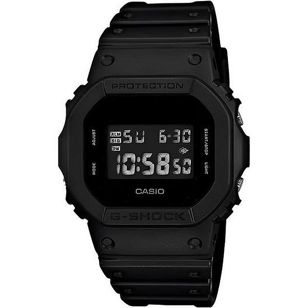 Relógio Casio Masculino Digital DW-5600BB-1DR Preto Resistente à Água