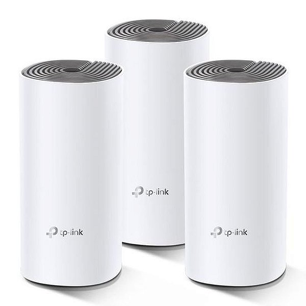 Roteador Wi-Fi Tp-Link Deco E4 Ac1200 - Kit Com 3 Unidades Para Cobertura Total