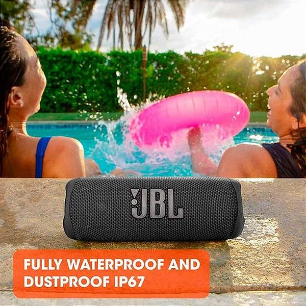 Caixa de Som JBL Flip 6 Bluetooth 30W RMS IP67 - Preta - JBLFLIP6BLKAM