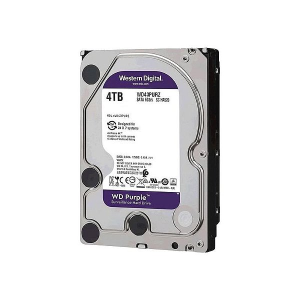Hd Western Digital Purple 4Tb Wd43Purz Sata3 6Gb/S 64Mb