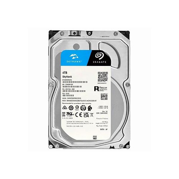 HD Seagate Skyhawk 4TB 3.5 SATA 3 5400RPM para Vigilância - ST4000VX016