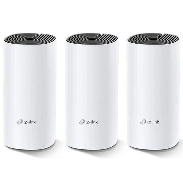 Sistema de Wifi TP-Link Deco M4 - Rede Intelivente AC1200 com 3 Dispositivos Brancos