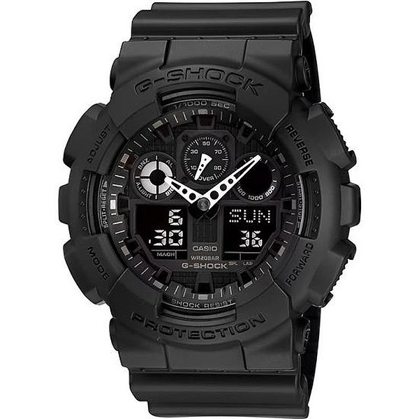 Relógio Casio G-Shock Ga-100-1A1Dr Masculino Analógico/Digital Na Cor Preta