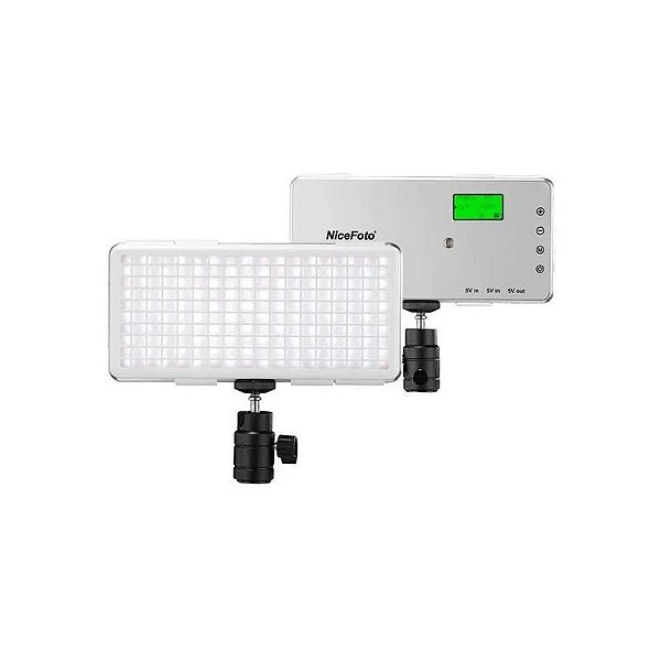 Luminária LED Nicefoto SL 120A Dupla Cor Recarregável