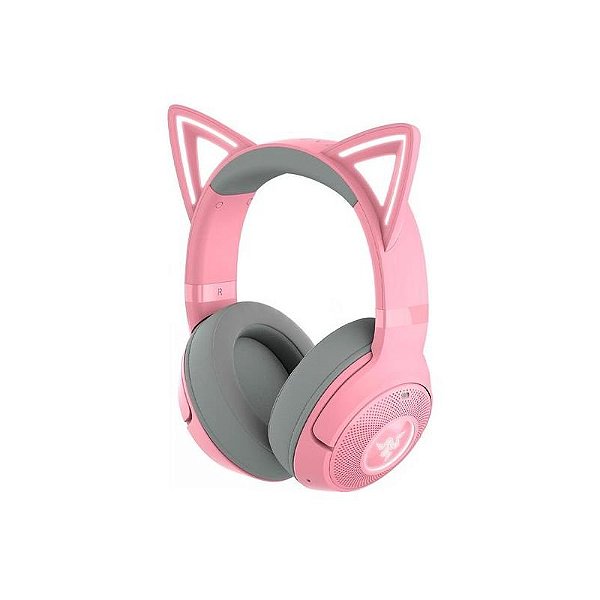 Fone De Ouvido Razer Kraken Kitty V2 Bluetooth Rgb Ears Quartz Edition Rz04 0486