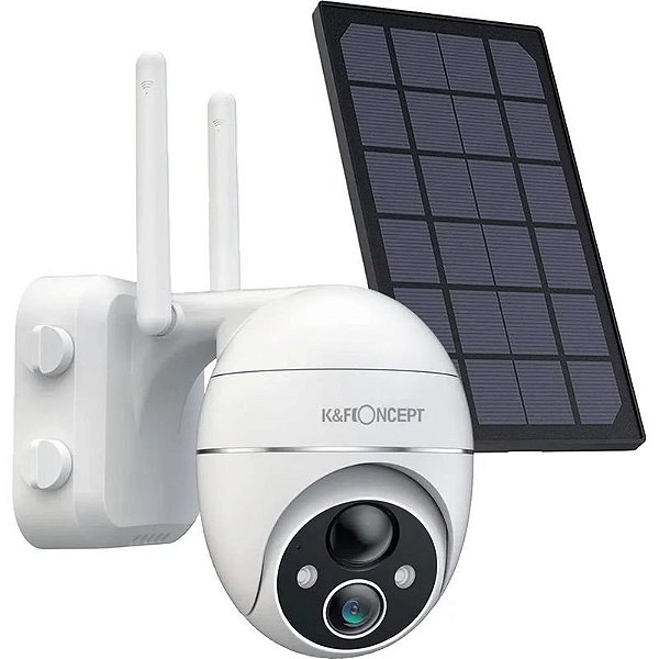 Câmera de Segurança Solar K&F Concept ZS-GX1S com Visão Noturna e Conexão Wi-Fi