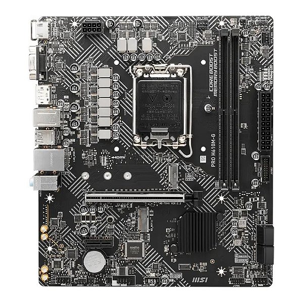 Placa Mãe MSI Pro H610M-G LGA1700 DDR5 com M.2, HDMI, DP e USB 3.2