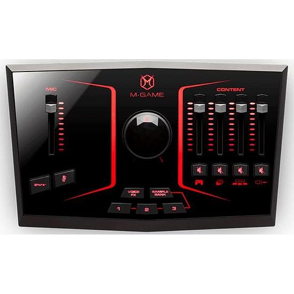 Interface de Streaming M-Audio M-Game Solo Mixer para Criadores de Conteúdo