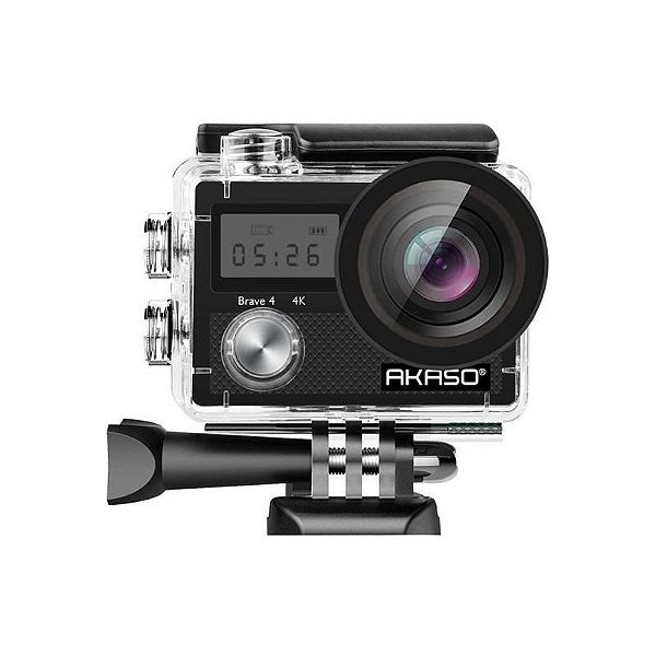 Câmera de Ação Akaso Brave 4 4K 20MP - Preto - Qualidade Profissional em Imagens
