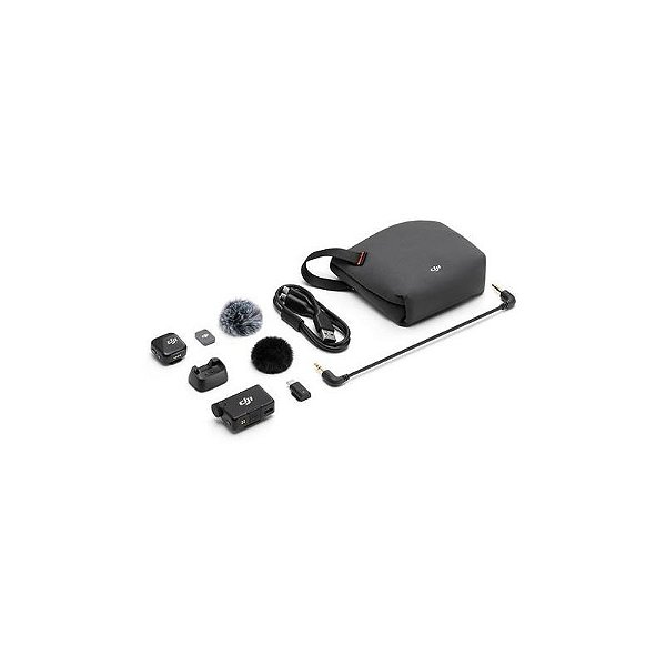 Microfone Sem Fio Digital DJI Mic Mini (1 Transmissor + 1 Receptor)