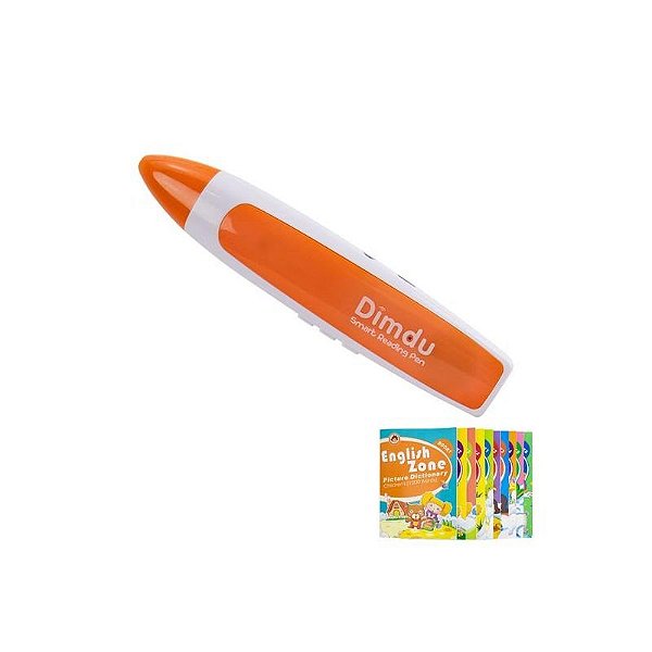 Caneta Tradutora Dimdu com 10 Livros Infantis Interativos de Inglês - Recarregável