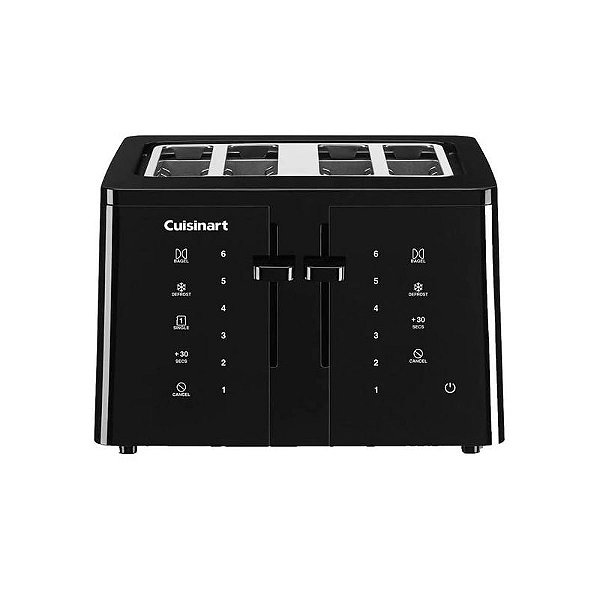 Torradeira Elétrica Cuisinart 4 Fatias 110V - Cor Preta