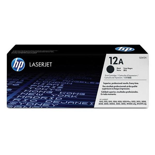 Toner Original HP Q2612A 12A Preto - Alta Qualidade e Rendimento Superior