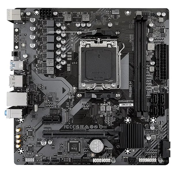 Placa Mãe Gigabyte A620M H AM5 - Suporte para DDR5, PCI-E, M.2, HDMI e DP