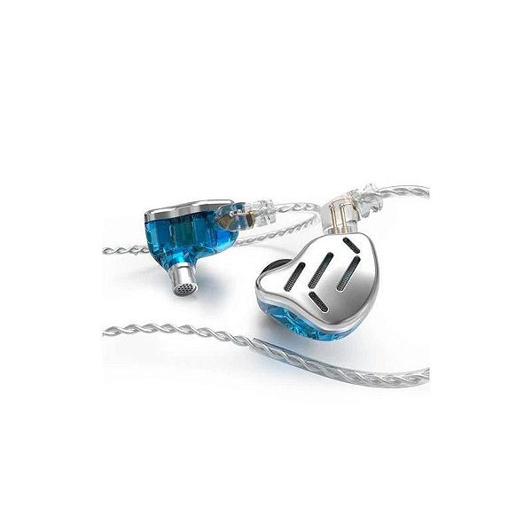 Fone de Ouvido In-Ear KZ Zax com Microfone - Prata