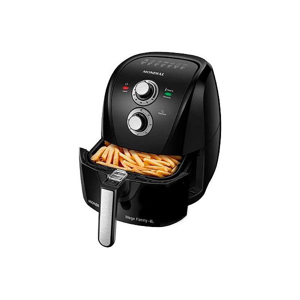 Fritadeira Elétrica Mondial Mega Family 8L - 1900W - 220V - Preto