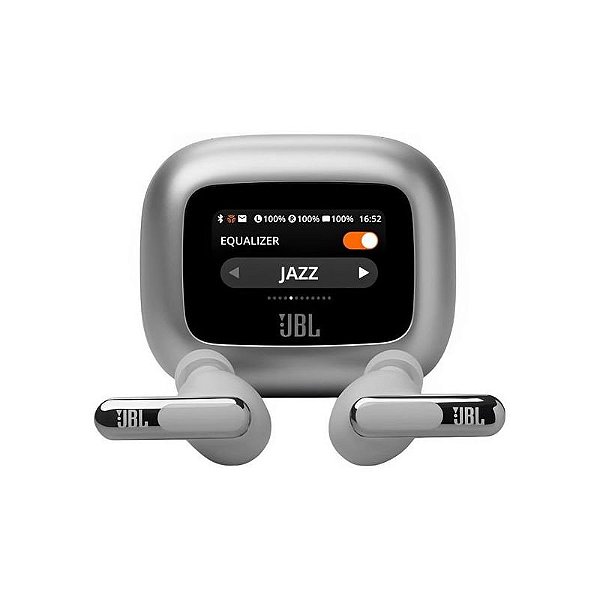 Fone de Ouvido JBL Live Beam 3 Bluetooth - Prata Premium
