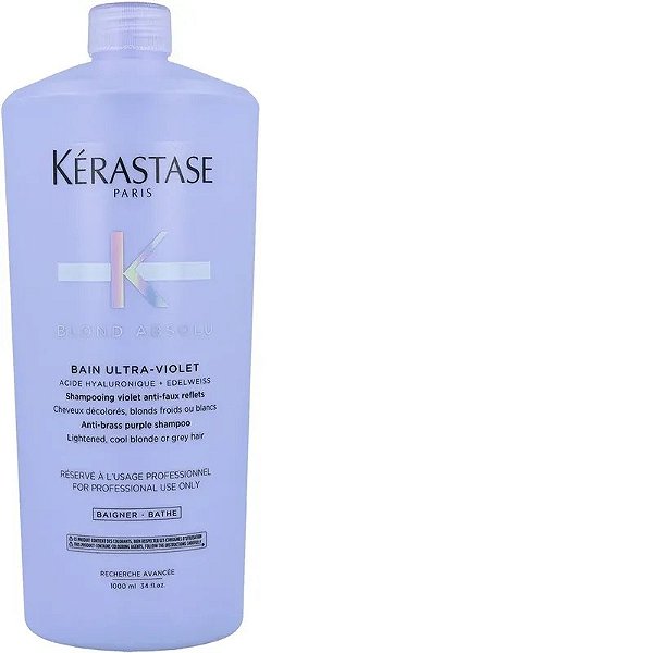 Shampoo Kérastase Blond Absolu Bain Ultra-Violet 1L Para Cabelos Loiros И Descoloridos