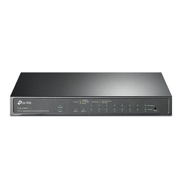 Switch TP-Link TL-SG1210MPE - Comutador de 10 Portas 1000MBPS - Cor Cinza