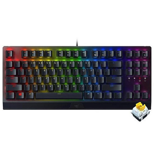 Teclado Mecânico Gamer Razer Blackwidow V3 TKL USB RGB - Preto (RZ03-03491800-R3M1)