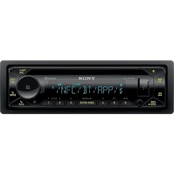Receptor De Áudio Sony Mex-N5300Bt Usb/Aux/Fm/Mp3/Nfc/Bt Com Funções Avançadas