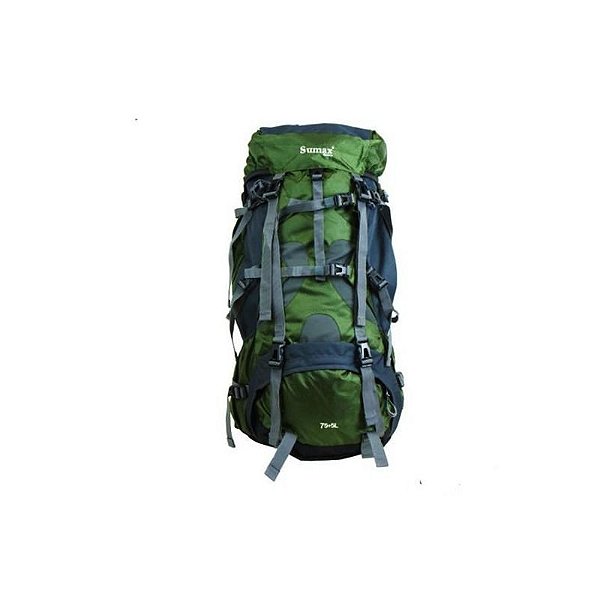 Mochila de Camping Sumax SM-1704-Ve 80L - Resistente e Espaçosa para Aventura