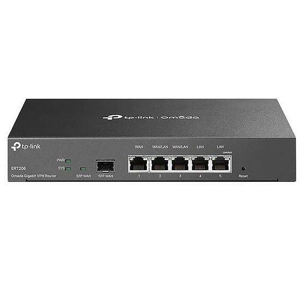Roteador TP-Link Omada ER7206 VPN Gigabit Multi-WAN - Alta Performance em Preto