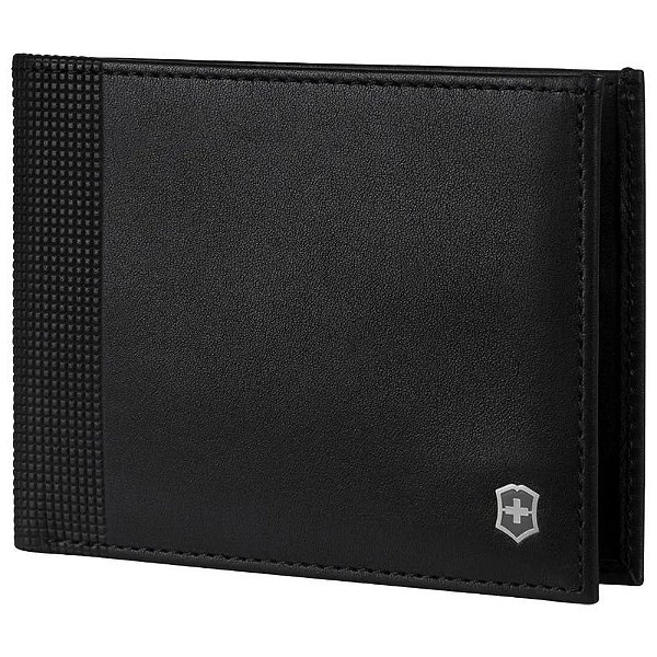 Carteira Masculina Victorinox Altius Alox Slim Bi-Fold - Preta