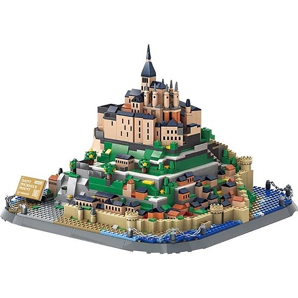Blocos de Construção Arquitetura Mont Saint-Michel - Wange 6233 (1392 Peças)