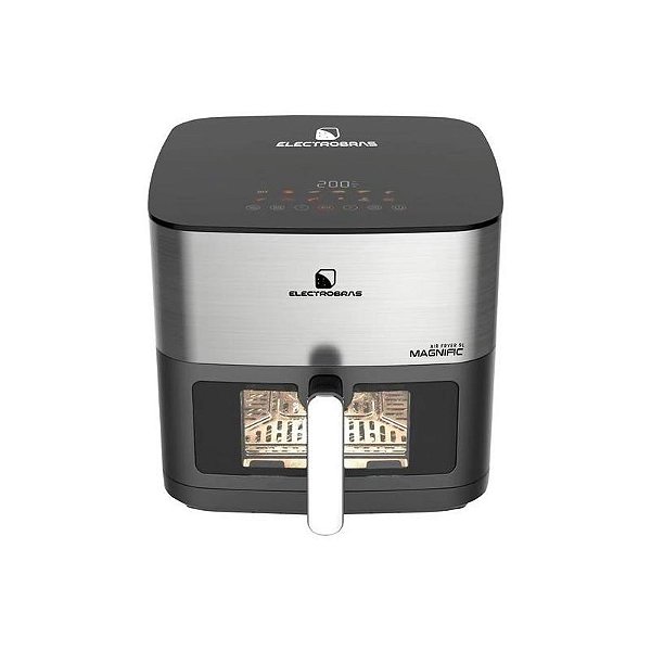 Fritadeira Elétrica Digital Electrobras EBAF-90D 9L 2000W 220V - Preta e Prata