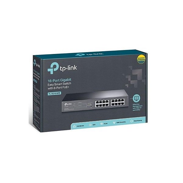 Switch Hub TP-Link 16 Portas TL-SG1016PE Gigabit Ethernet 10/100/1000 PoE
