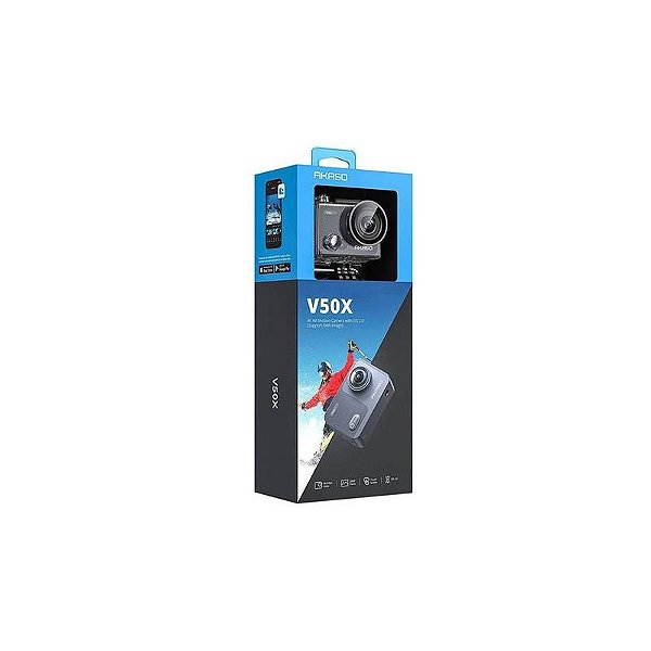 Câmera de Ação Akaso V50 X Preta - Resistente e Ideal para Aventuras ao Ar Livre