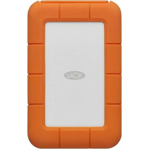 Disco Rígido Externo Lacie Rugged Usb-C 2Tb - Laranja, Alta Durabilidade E Proteção