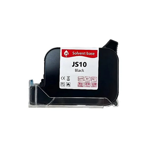 Cartucho de Tinta Preto JS10 de 0,5 para Impressoras Manuais - 12,7mm