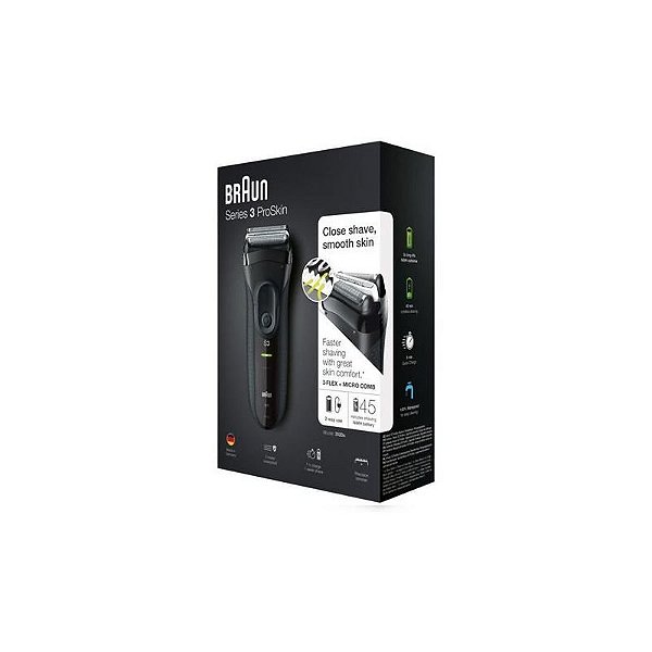 Barbeador Elétrico Braun 3020S Series 3 Proskin - Aparência Profissional E Conforto Superior